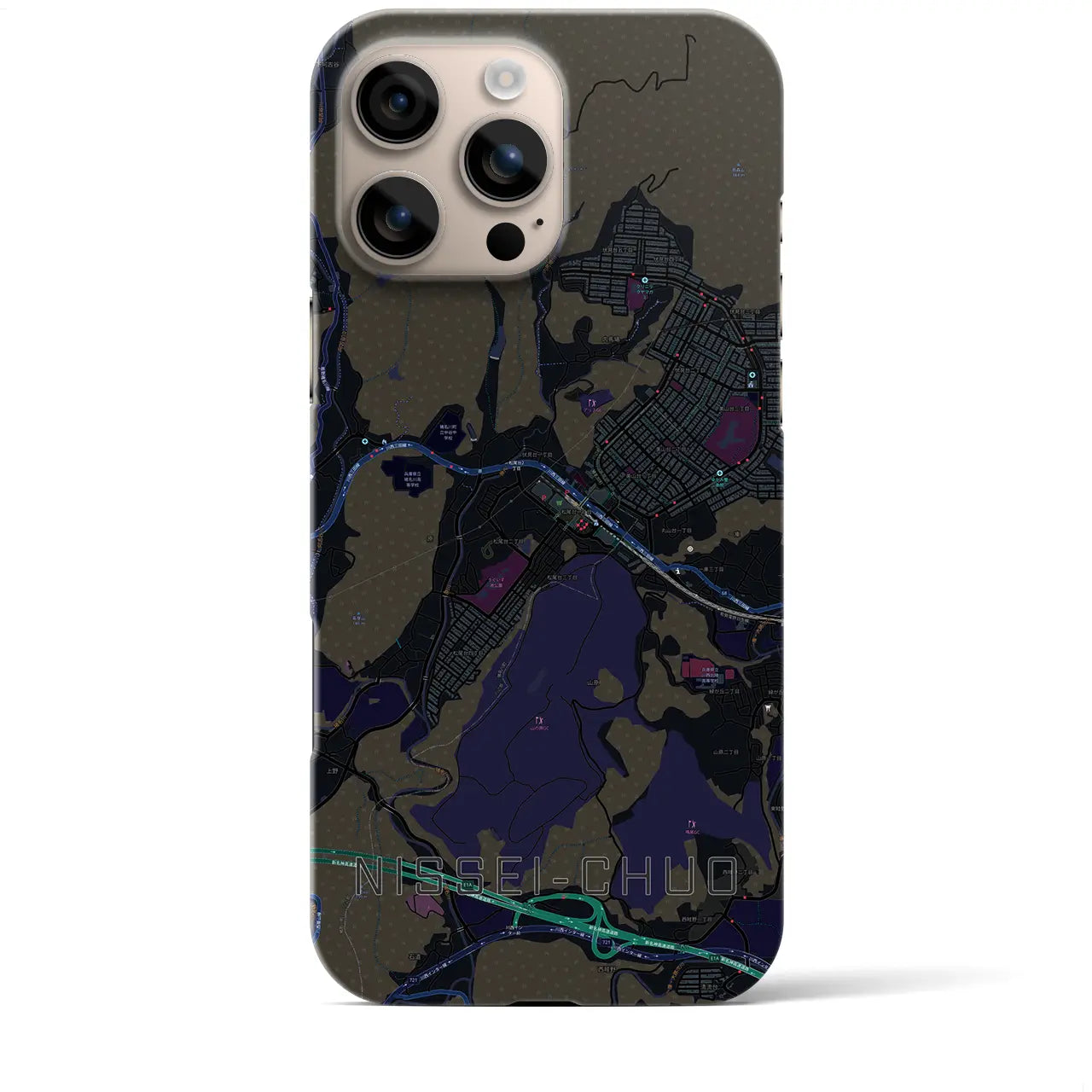 【日生中央(兵庫県)】地図柄iPhoneケース(バックカバータイプ)