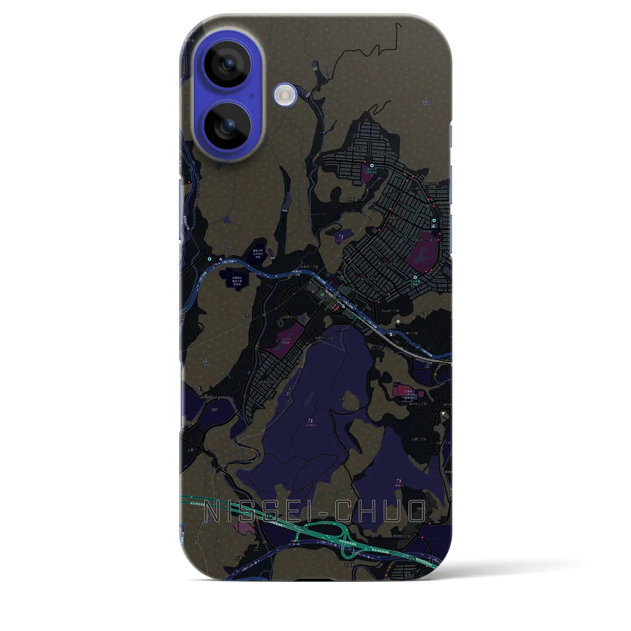 【日生中央(兵庫県)】地図柄iPhoneケース(バックカバータイプ)