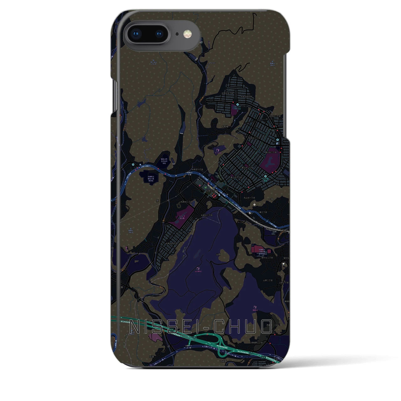 【日生中央(兵庫県)】地図柄iPhoneケース(バックカバータイプ)