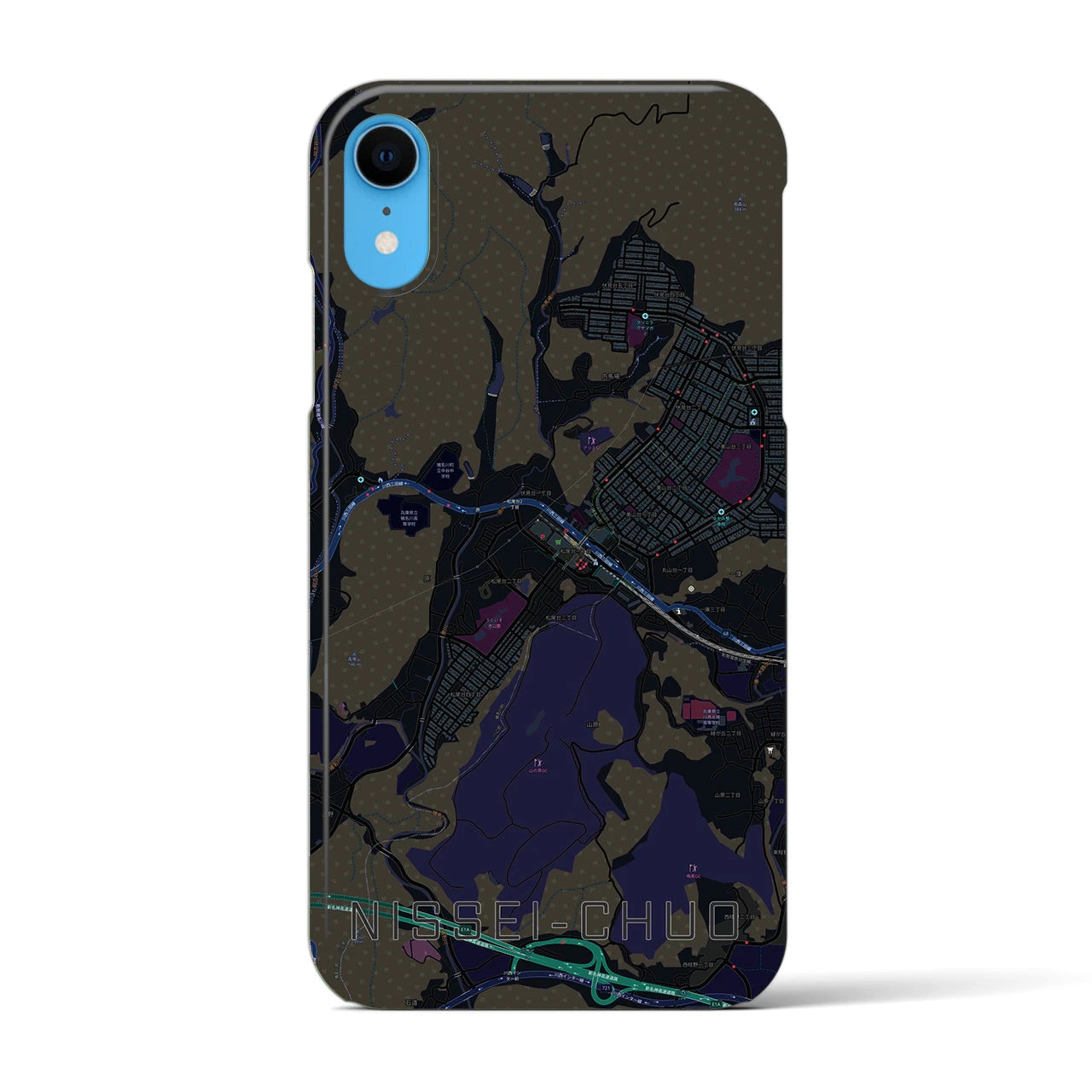 【日生中央(兵庫県)】地図柄iPhoneケース(バックカバータイプ)