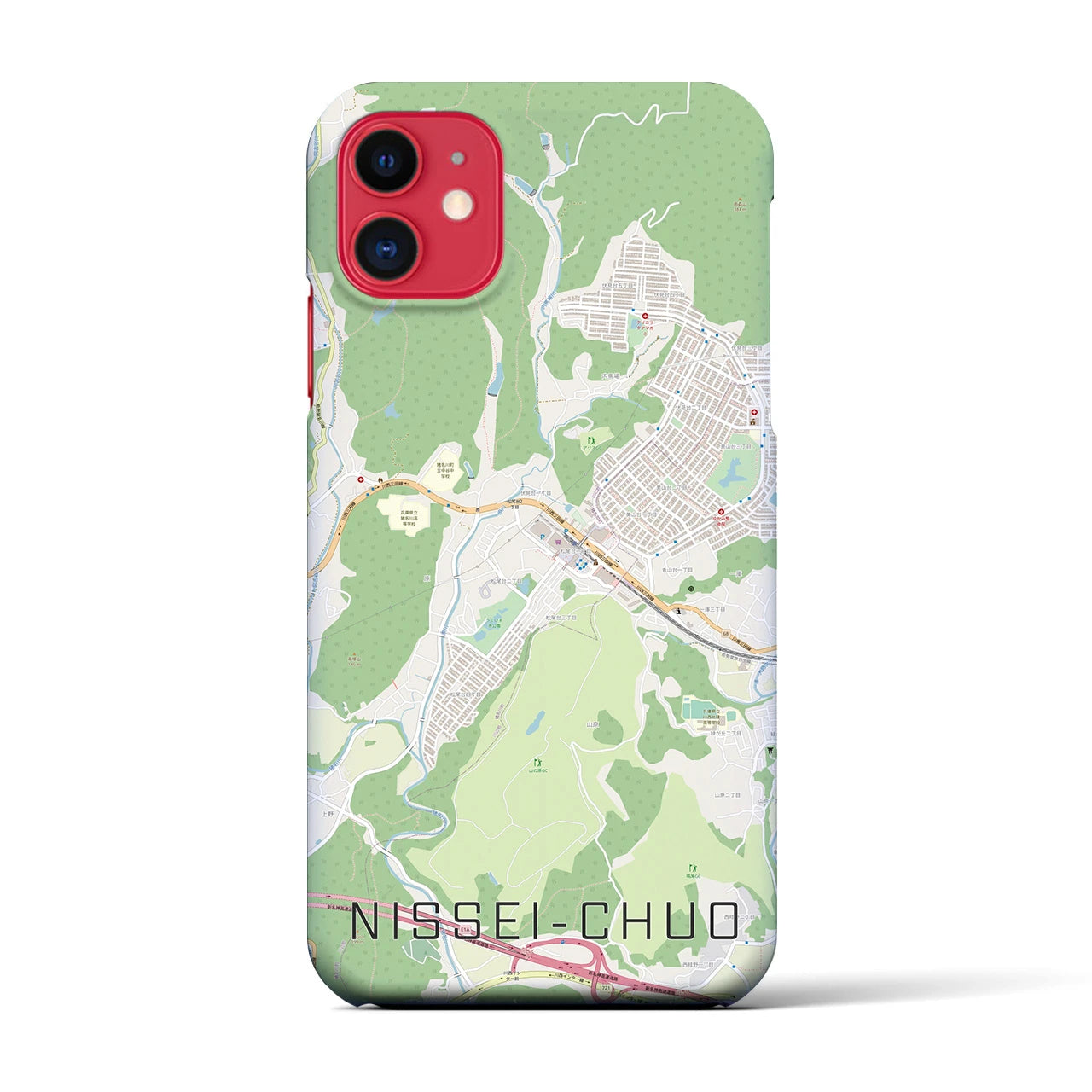 【日生中央(兵庫県)】地図柄iPhoneケース(バックカバータイプ)
