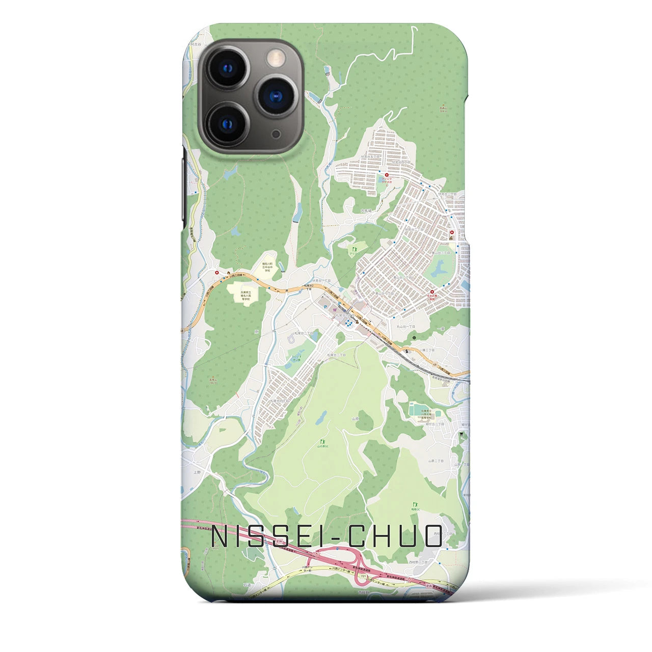 【日生中央(兵庫県)】地図柄iPhoneケース(バックカバータイプ)