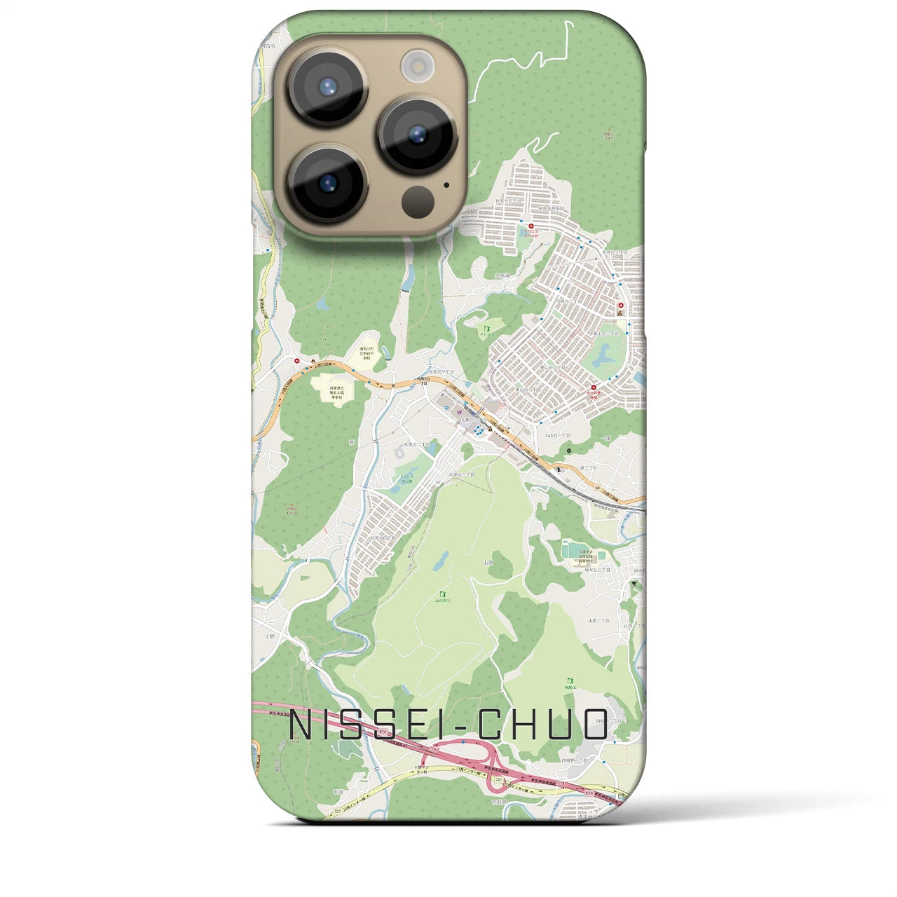 【日生中央(兵庫県)】地図柄iPhoneケース(バックカバータイプ)