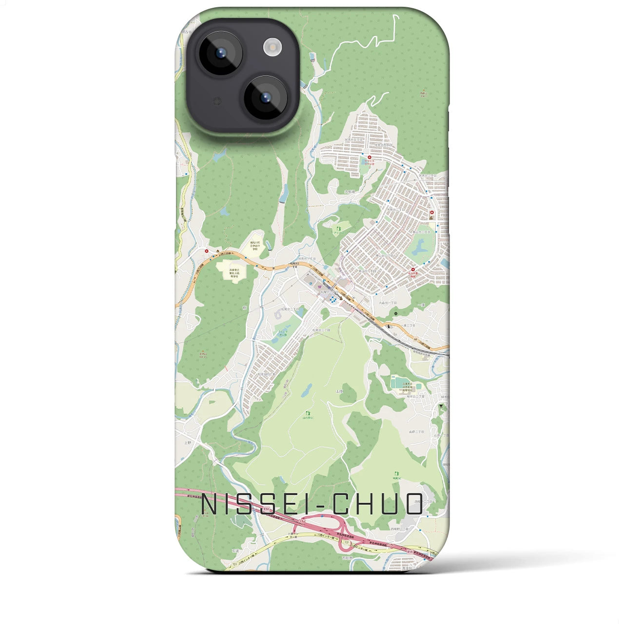 【日生中央(兵庫県)】地図柄iPhoneケース(バックカバータイプ)