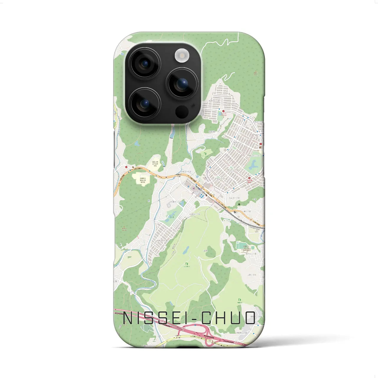 【日生中央(兵庫県)】地図柄iPhoneケース(バックカバータイプ)