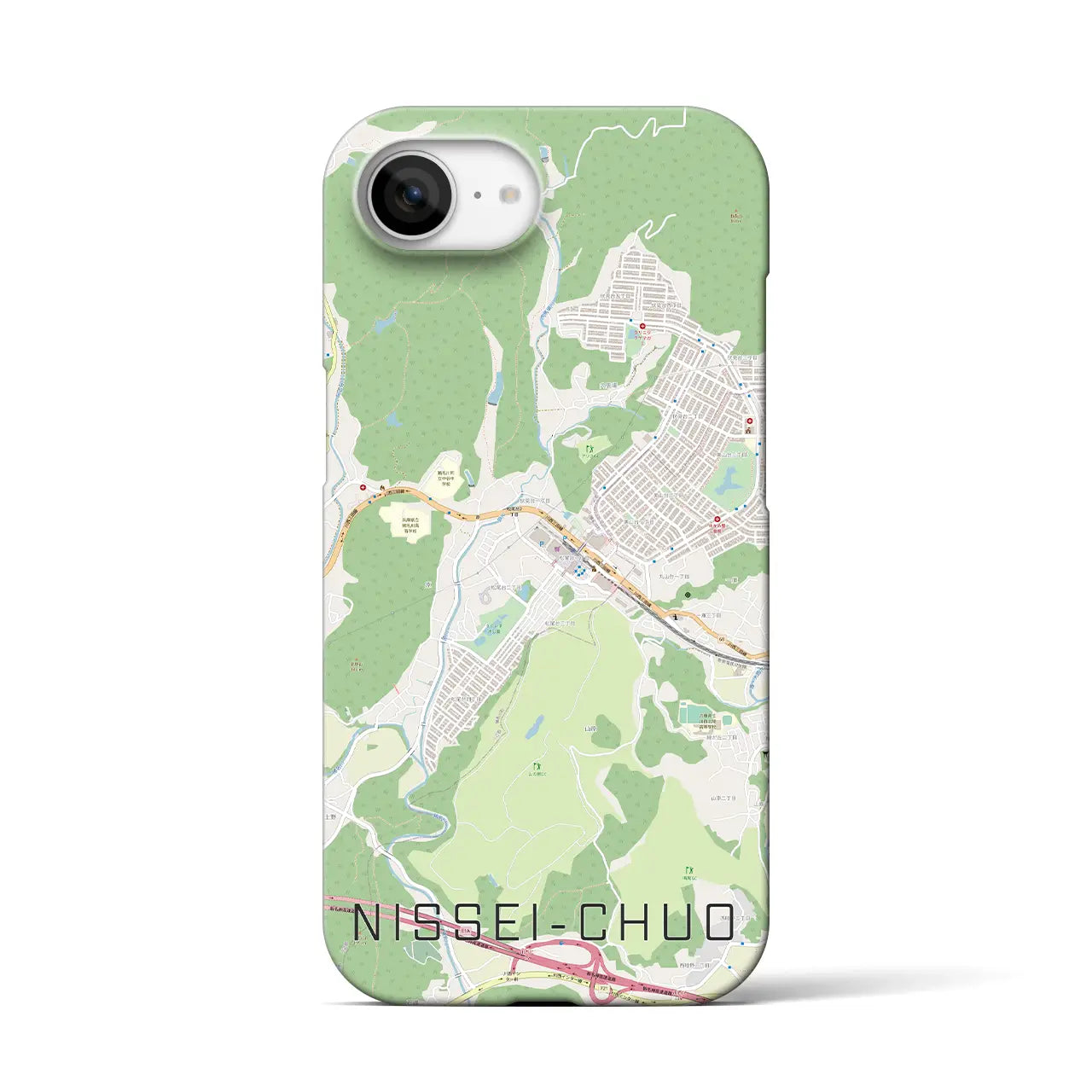 【日生中央(兵庫県)】地図柄iPhoneケース(バックカバータイプ)