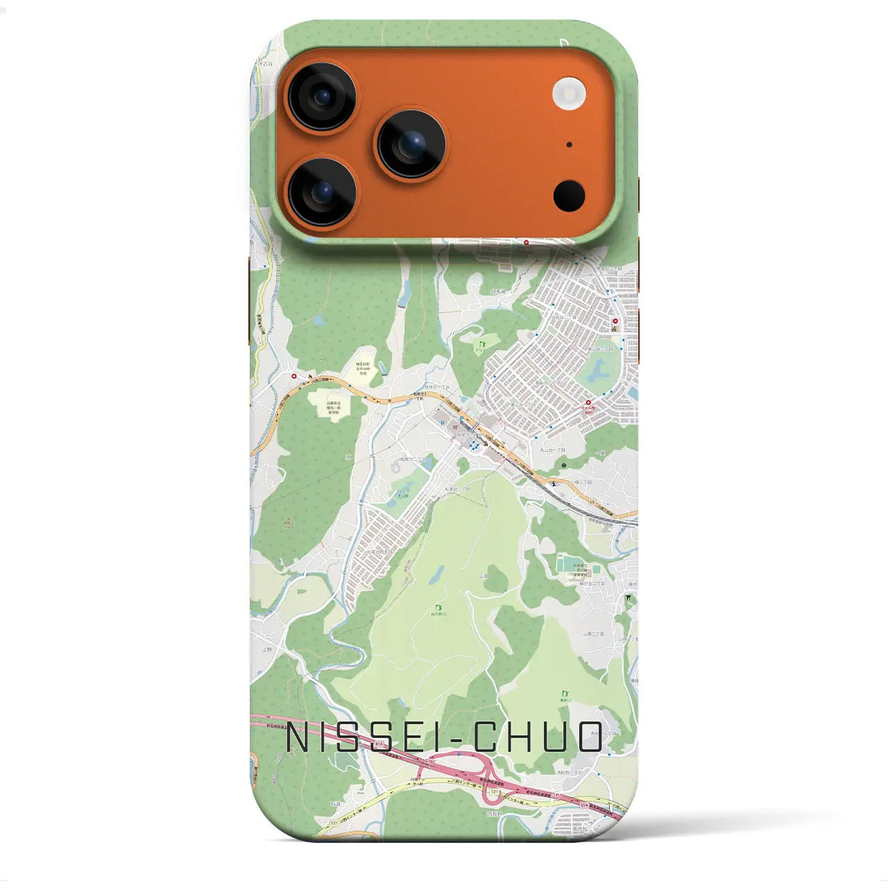 【日生中央(兵庫県)】地図柄iPhoneケース(バックカバータイプ)