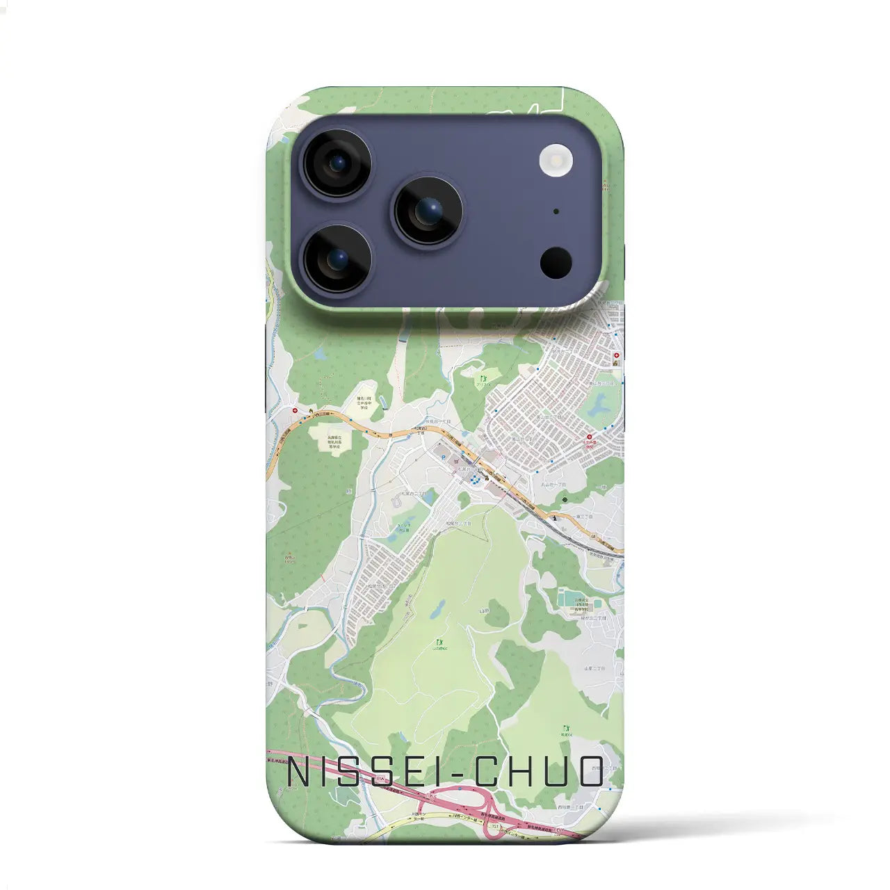 【日生中央(兵庫県)】地図柄iPhoneケース(バックカバータイプ)ナチュラル・iPhone 17 Pro Max 用