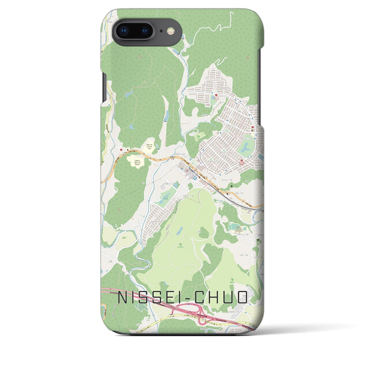 【日生中央(兵庫県)】地図柄iPhoneケース(バックカバータイプ)