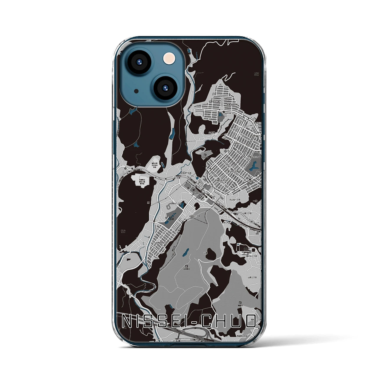 【日生中央(兵庫県)】地図柄iPhoneケース(クリアタイプ)