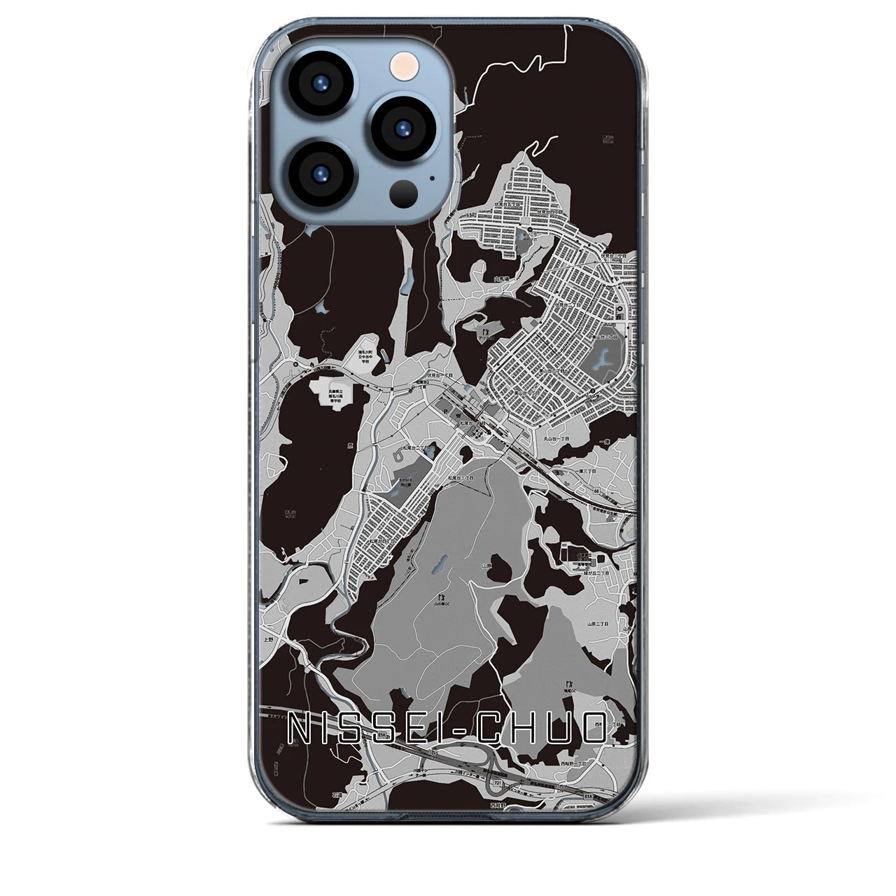 【日生中央(兵庫県)】地図柄iPhoneケース(クリアタイプ)