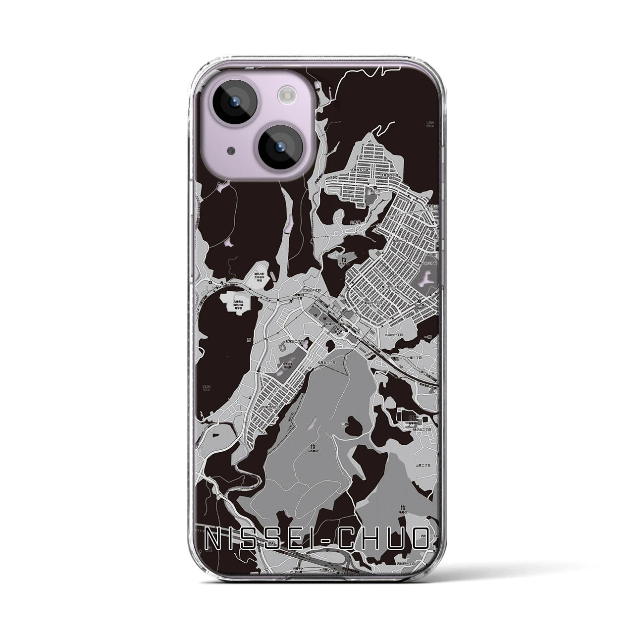 【日生中央(兵庫県)】地図柄iPhoneケース(クリアタイプ)