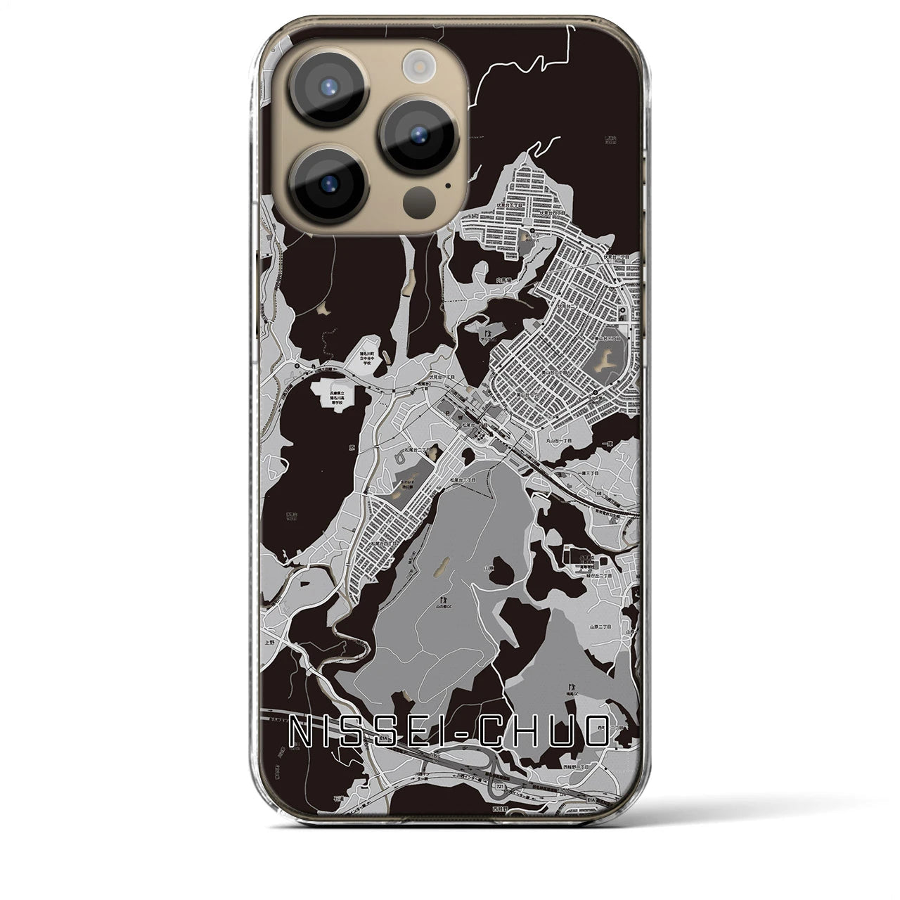 【日生中央(兵庫県)】地図柄iPhoneケース(クリアタイプ)