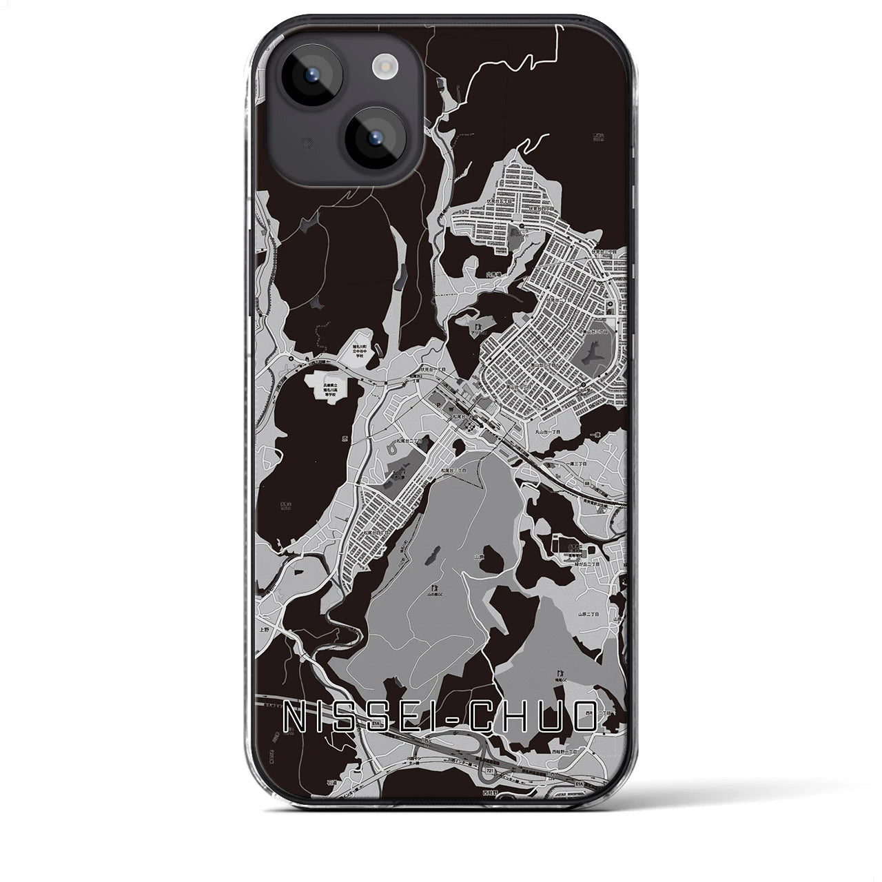 【日生中央(兵庫県)】地図柄iPhoneケース(クリアタイプ)