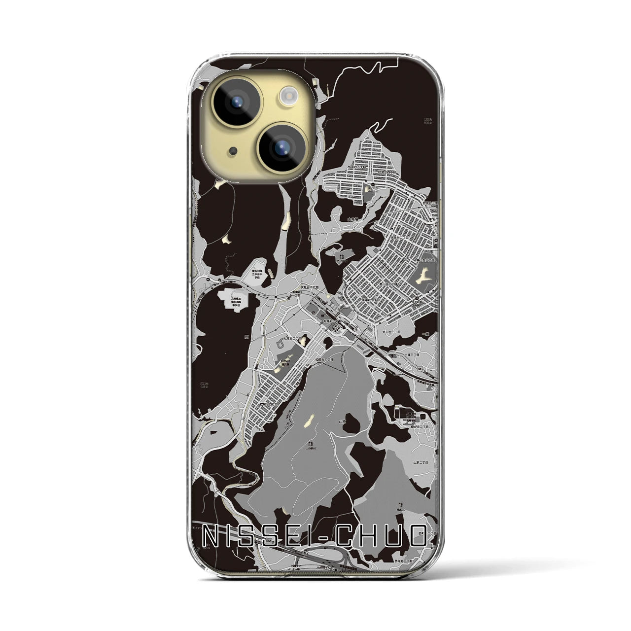 【日生中央(兵庫県)】地図柄iPhoneケース(クリアタイプ)