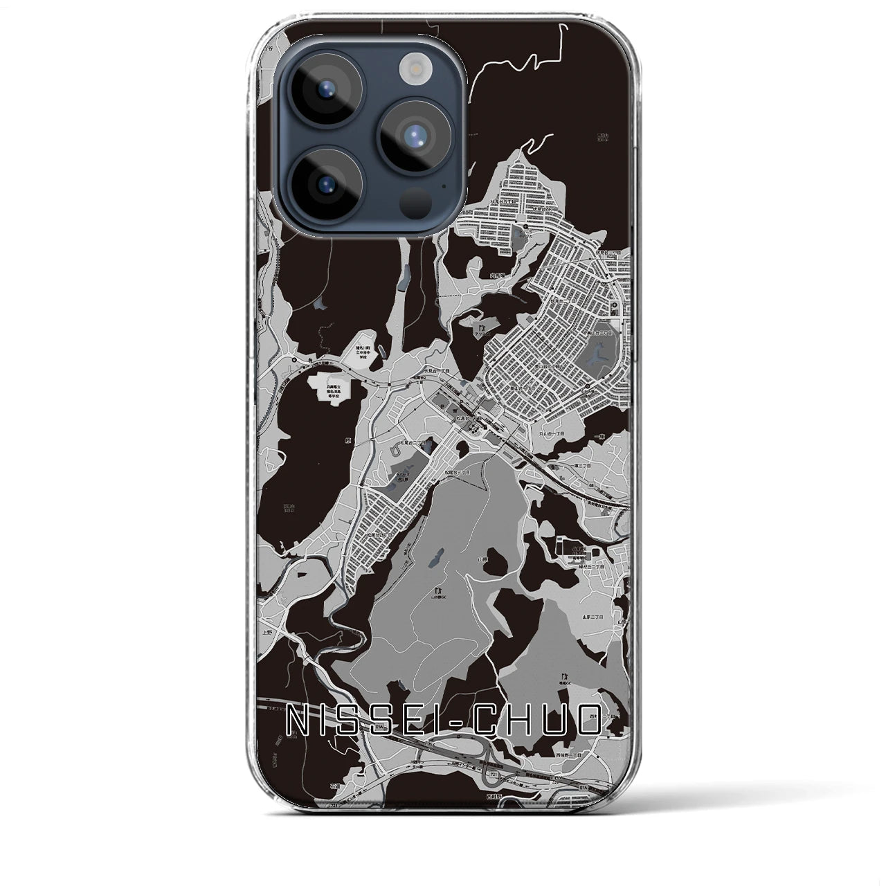 【日生中央(兵庫県)】地図柄iPhoneケース(クリアタイプ)