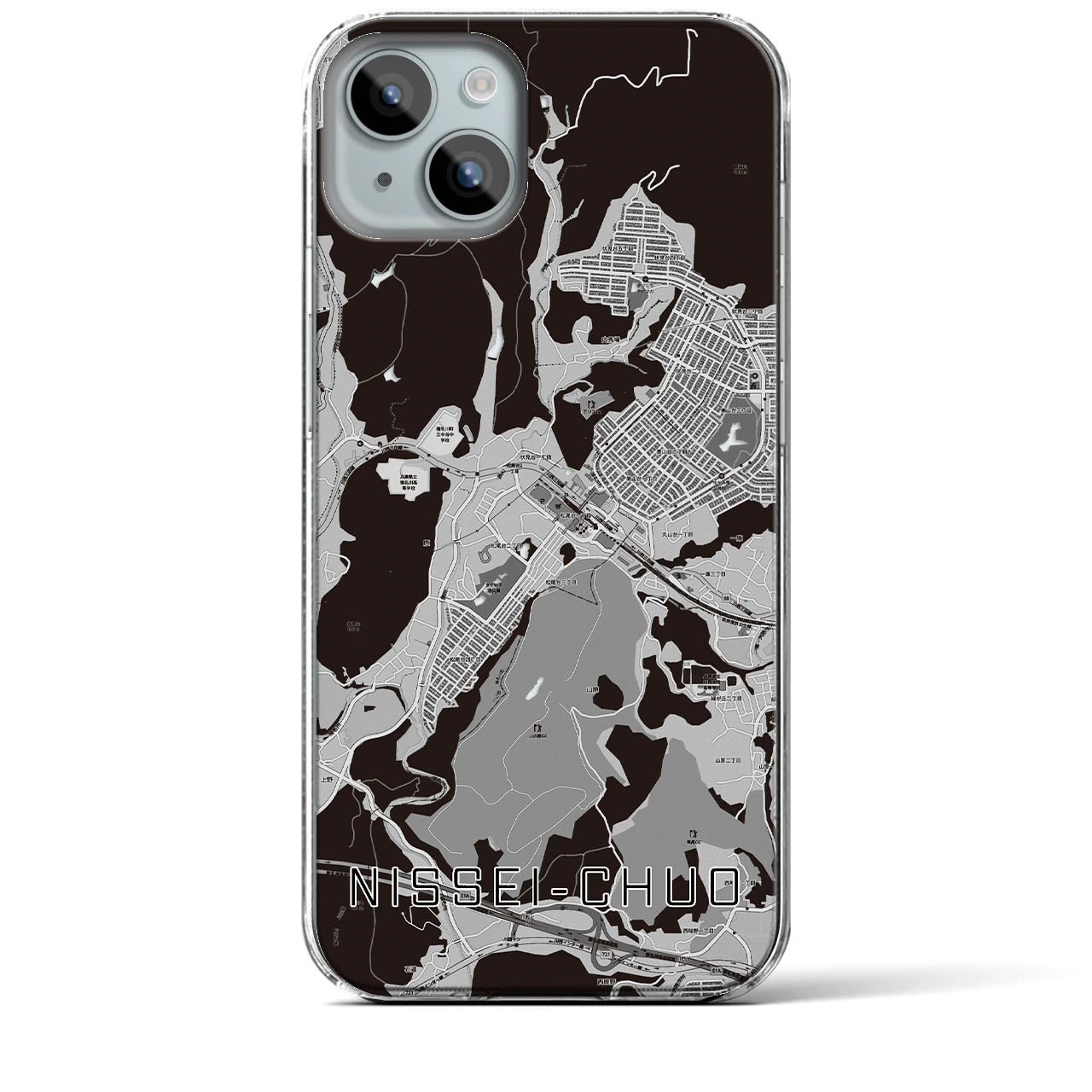 【日生中央(兵庫県)】地図柄iPhoneケース(クリアタイプ)