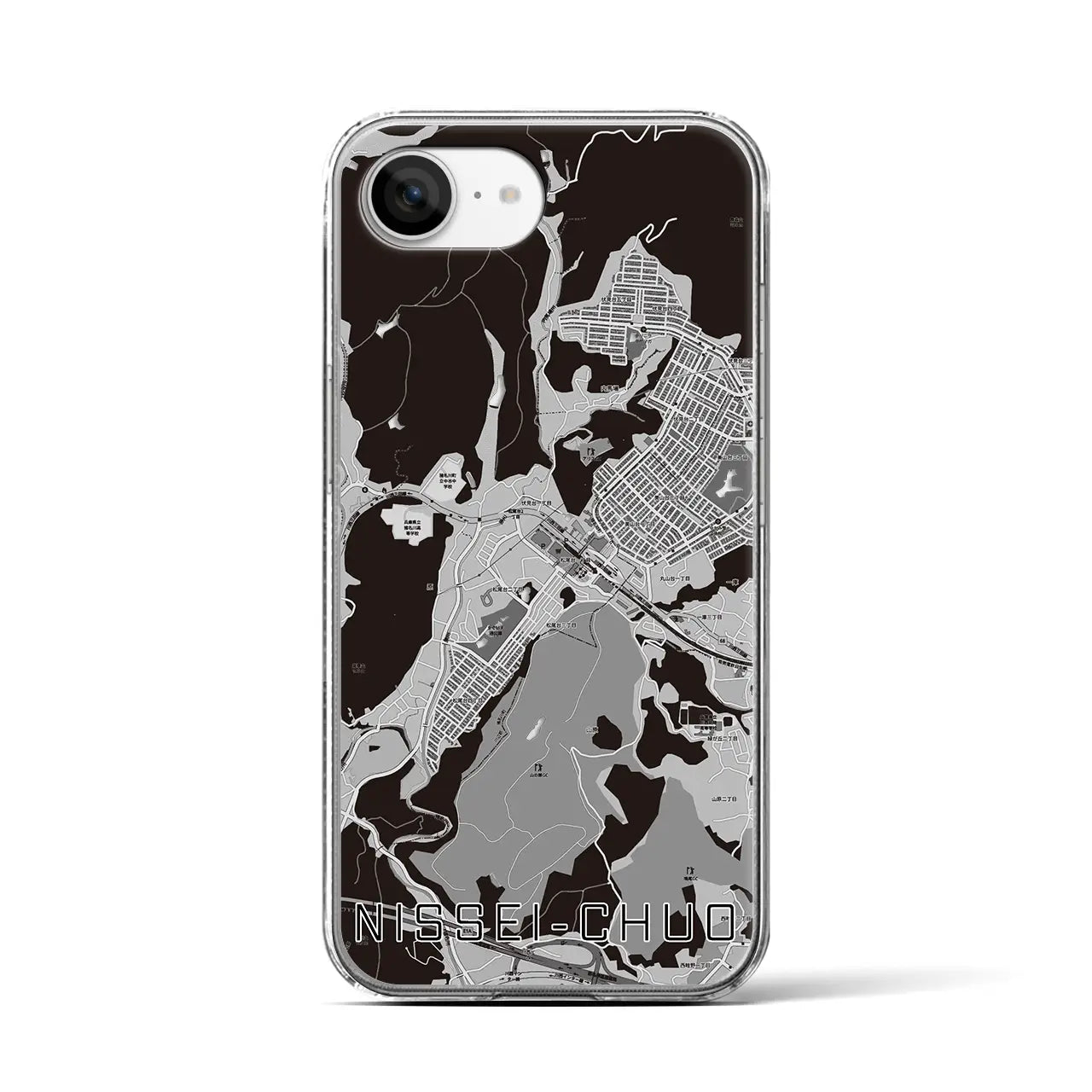 【日生中央(兵庫県)】地図柄iPhoneケース(クリアタイプ)