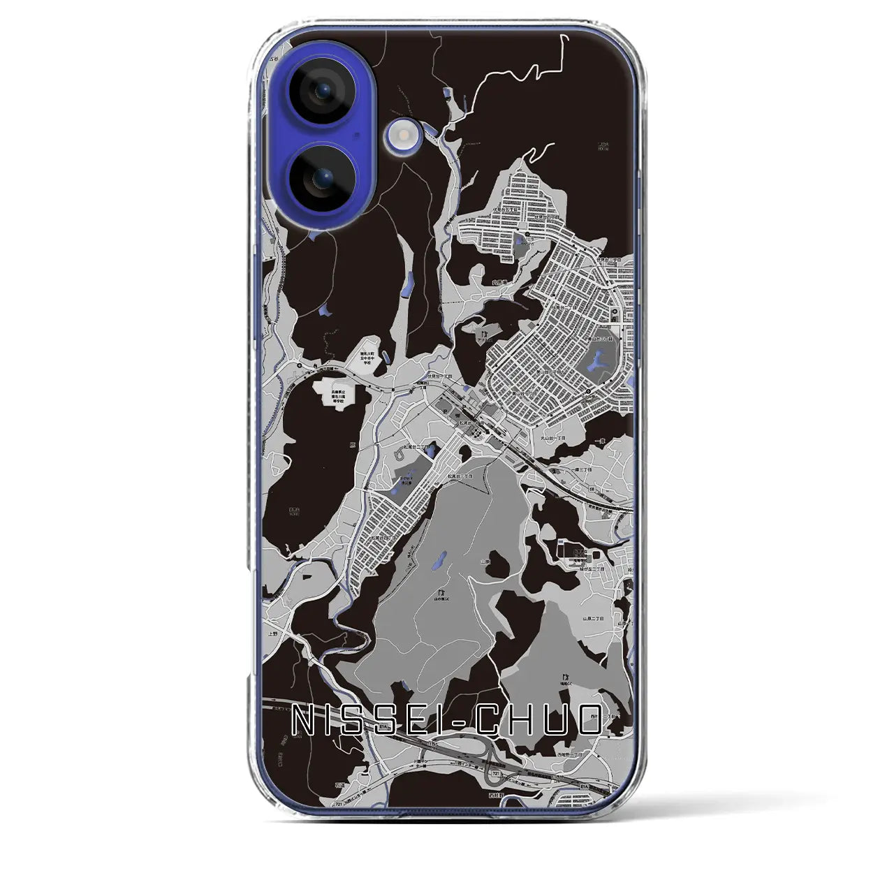 【日生中央(兵庫県)】地図柄iPhoneケース(クリアタイプ)