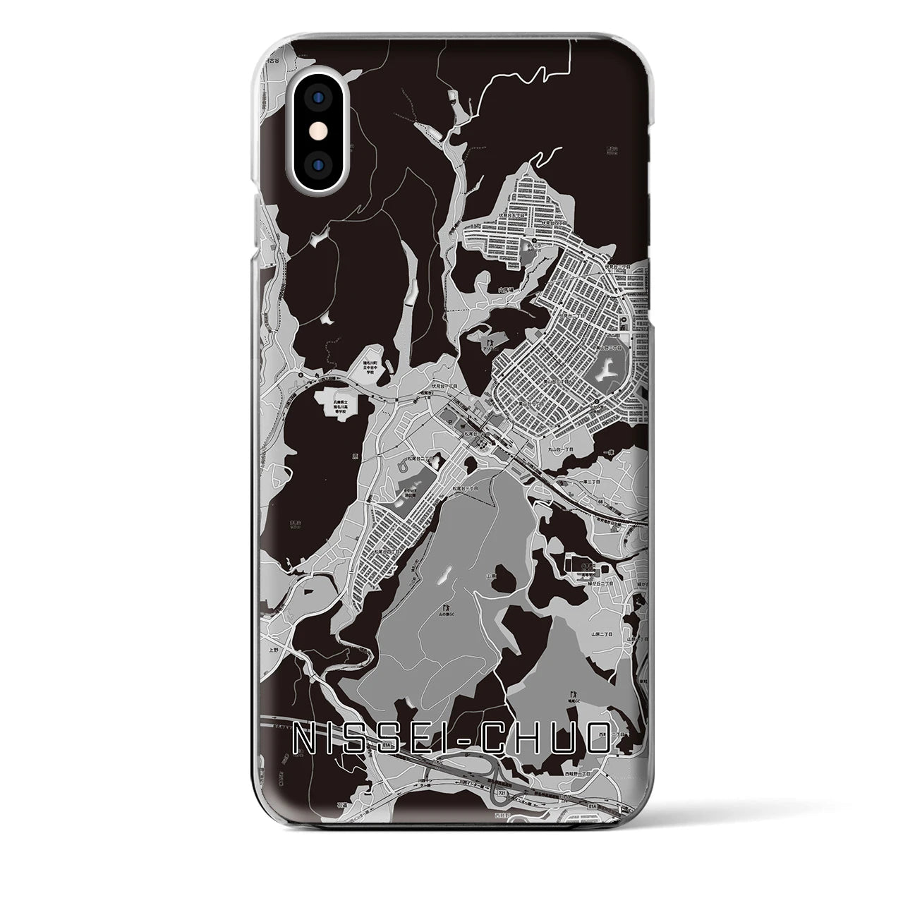 【日生中央(兵庫県)】地図柄iPhoneケース(クリアタイプ)