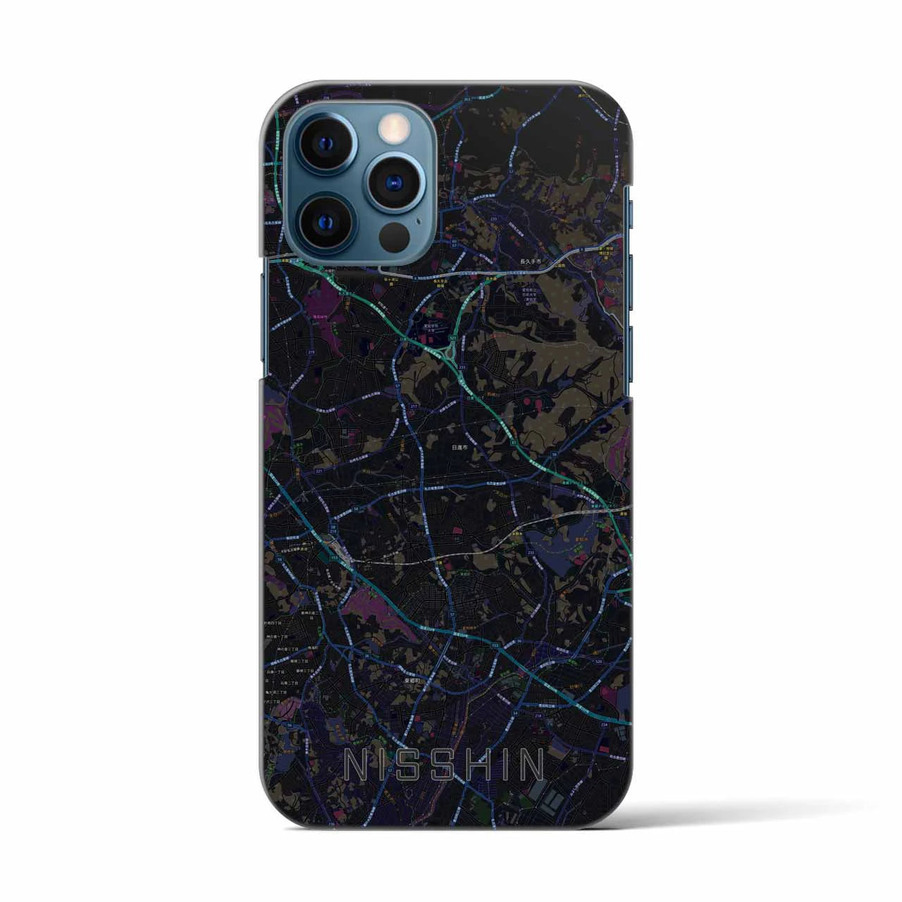【日進(愛知県)】地図柄iPhoneケース(バックカバータイプ)