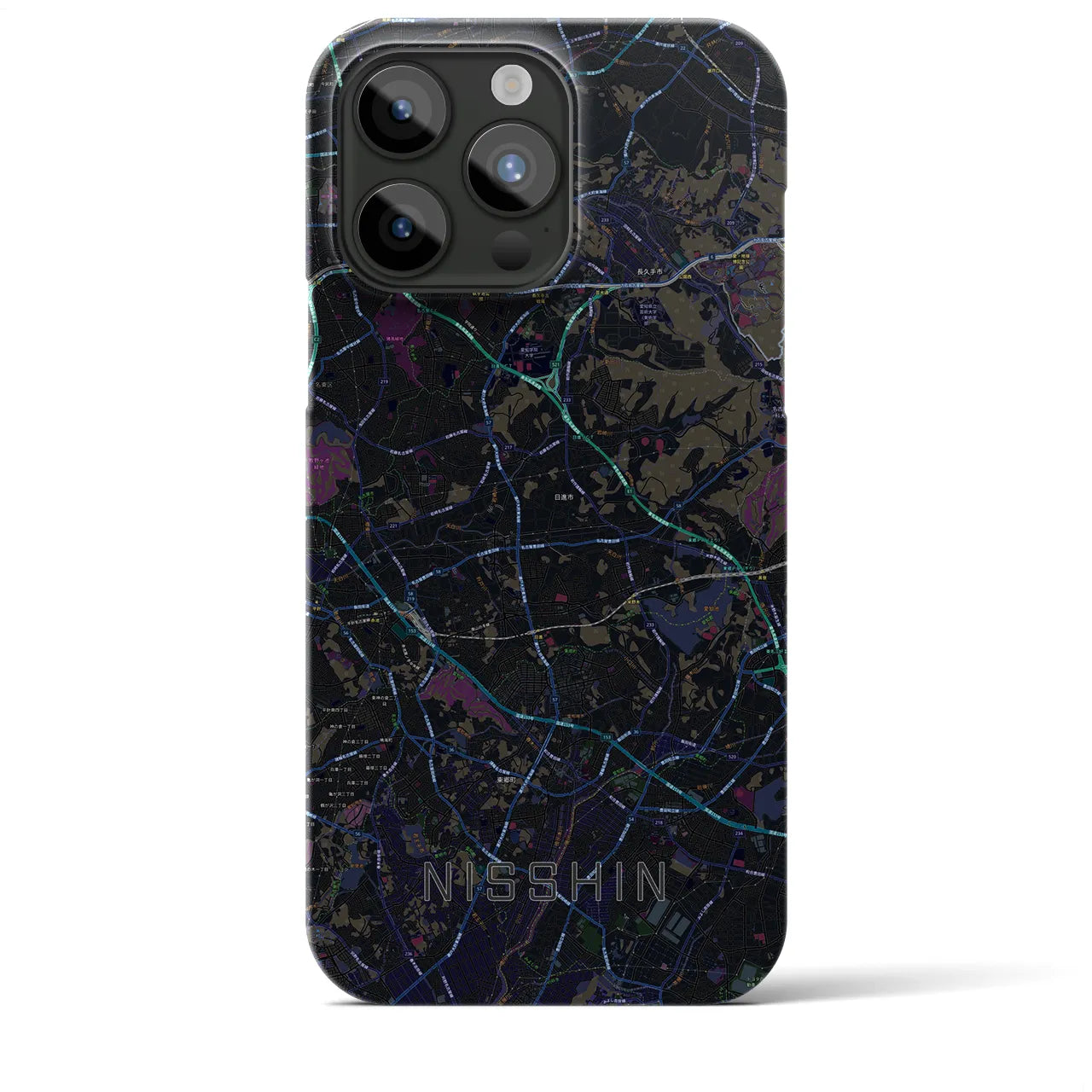 【日進(愛知県)】地図柄iPhoneケース(バックカバータイプ)