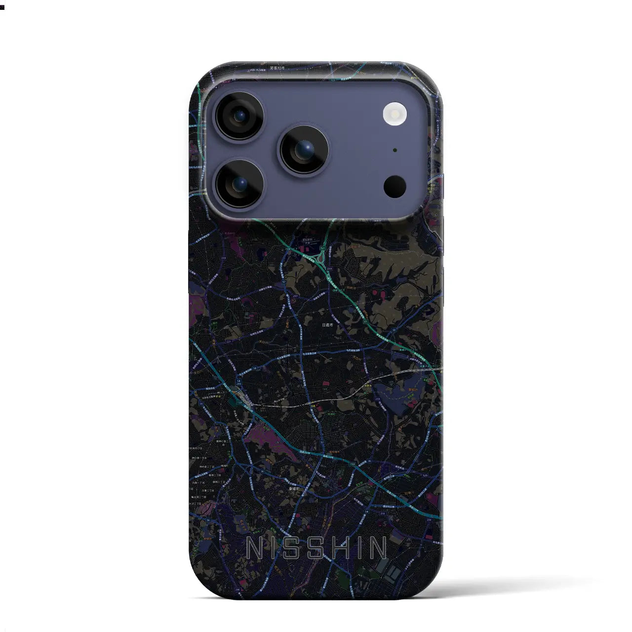 【日進(愛知県)】地図柄iPhoneケース(バックカバータイプ)