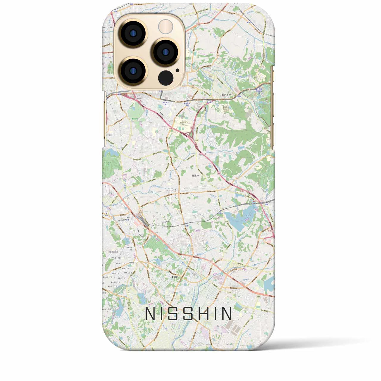 【日進(愛知県)】地図柄iPhoneケース(バックカバータイプ)