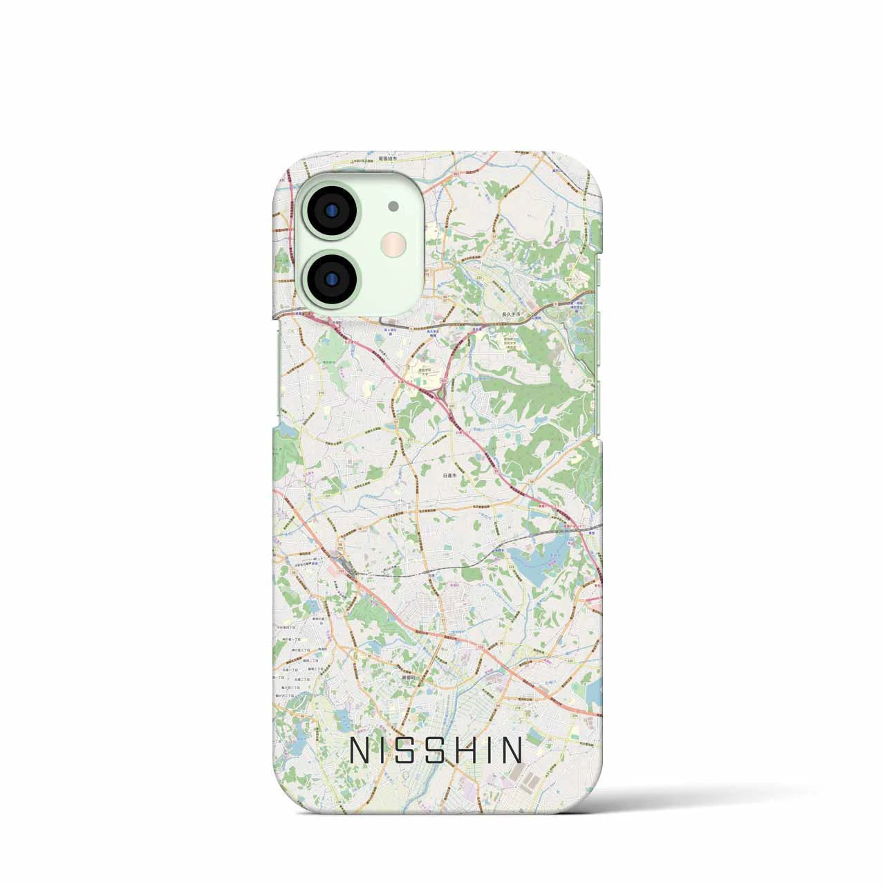 【日進(愛知県)】地図柄iPhoneケース(バックカバータイプ)