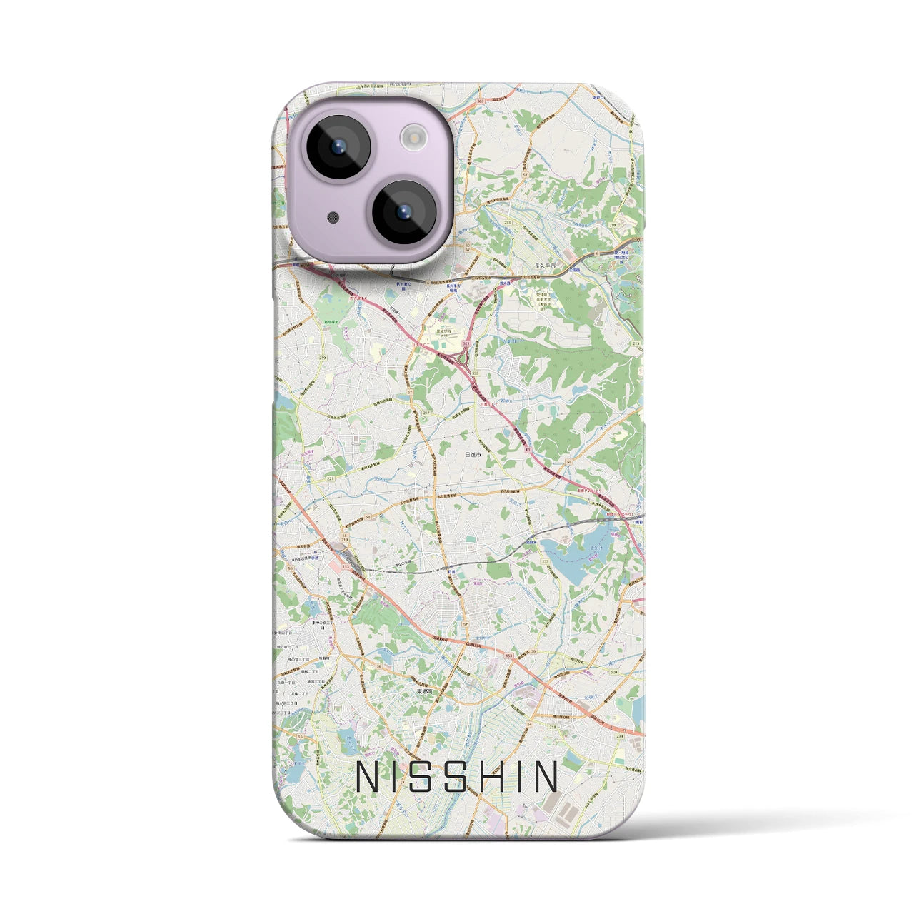 【日進(愛知県)】地図柄iPhoneケース(バックカバータイプ)