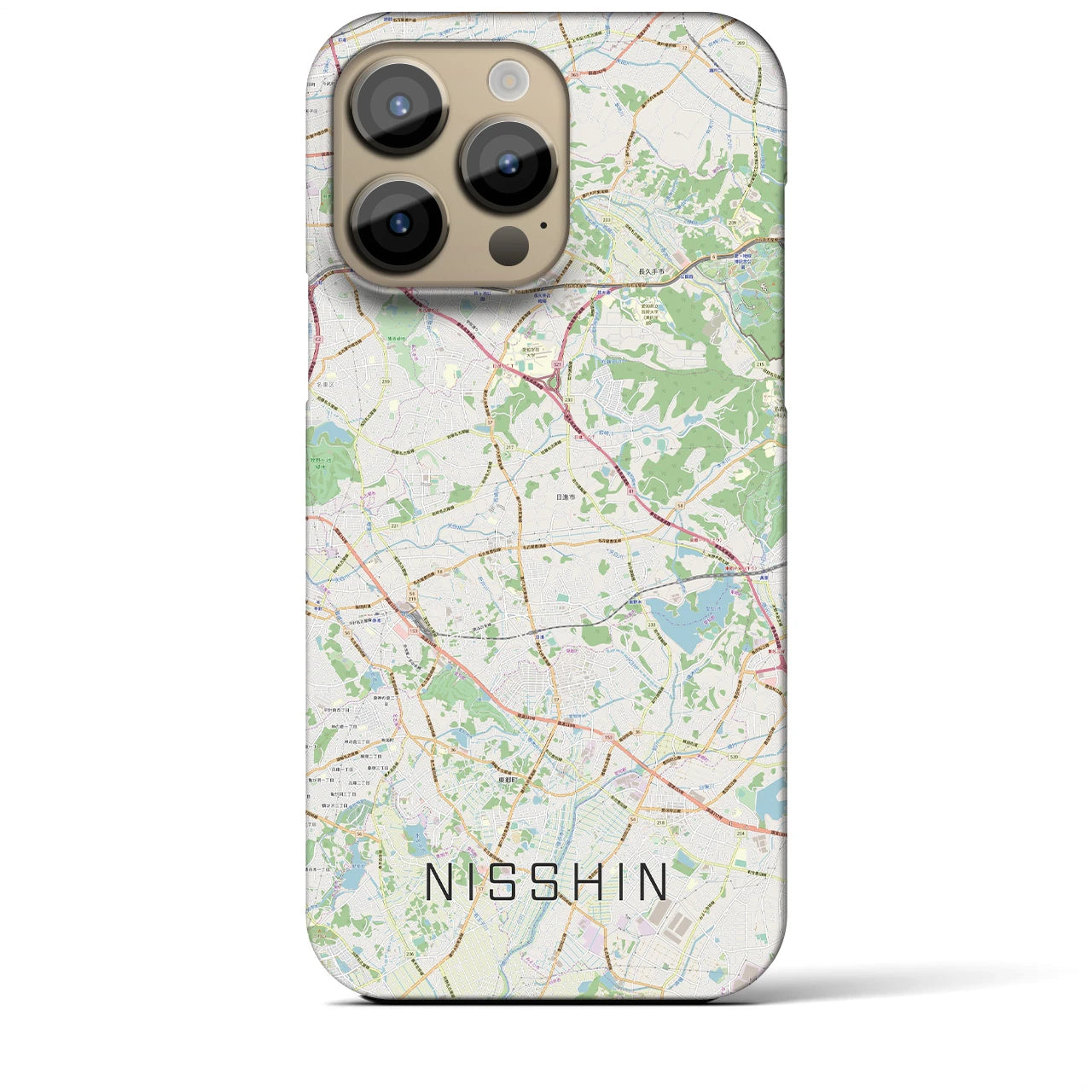 【日進(愛知県)】地図柄iPhoneケース(バックカバータイプ)