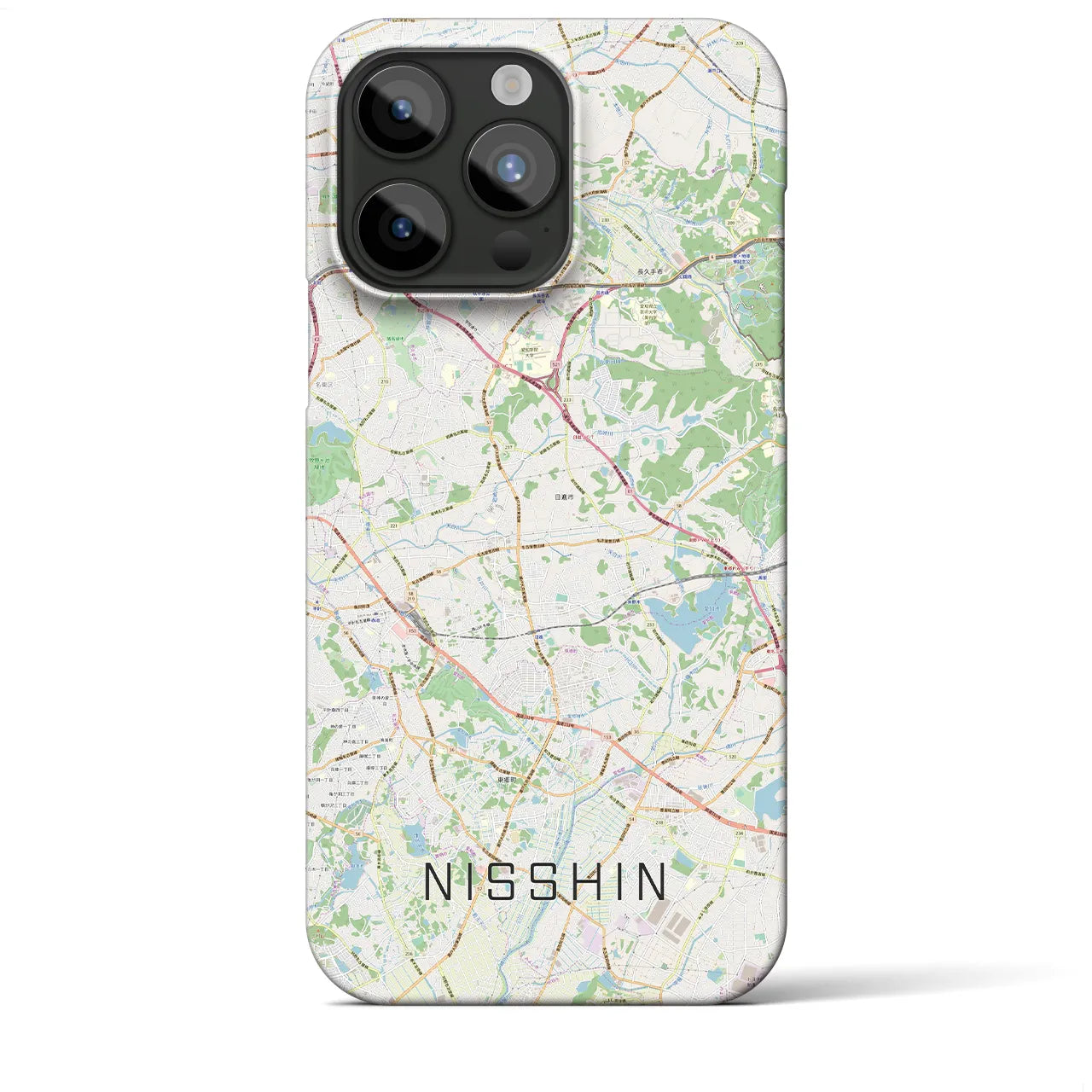【日進(愛知県)】地図柄iPhoneケース(バックカバータイプ)