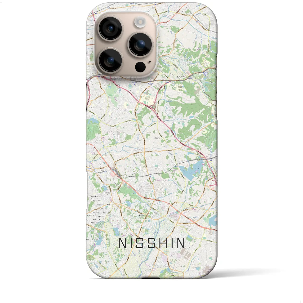 【日進(愛知県)】地図柄iPhoneケース(バックカバータイプ)
