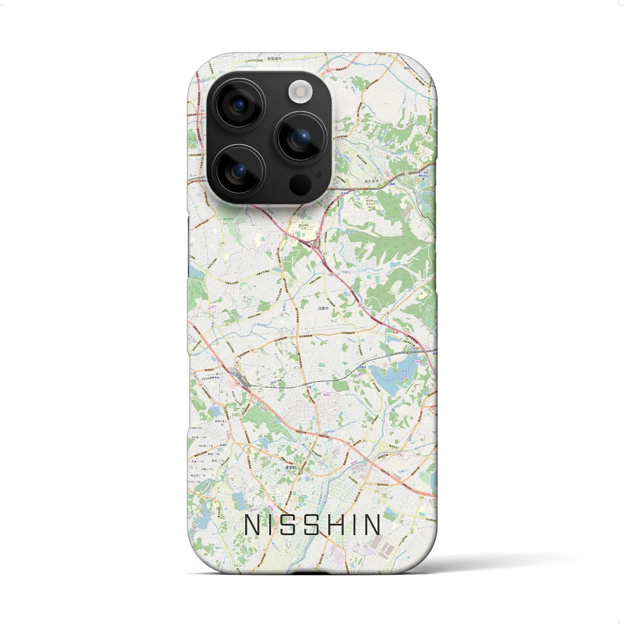 【日進(愛知県)】地図柄iPhoneケース(バックカバータイプ)