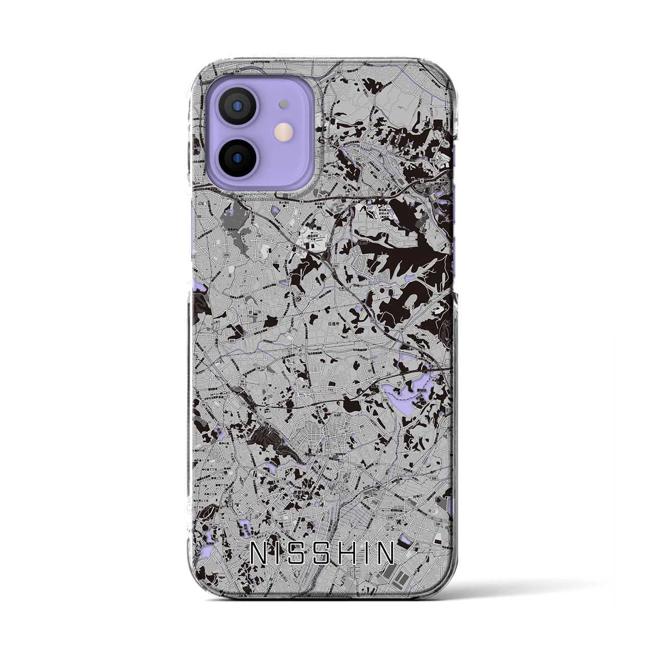 【日進(愛知県)】地図柄iPhoneケース(クリアタイプ)