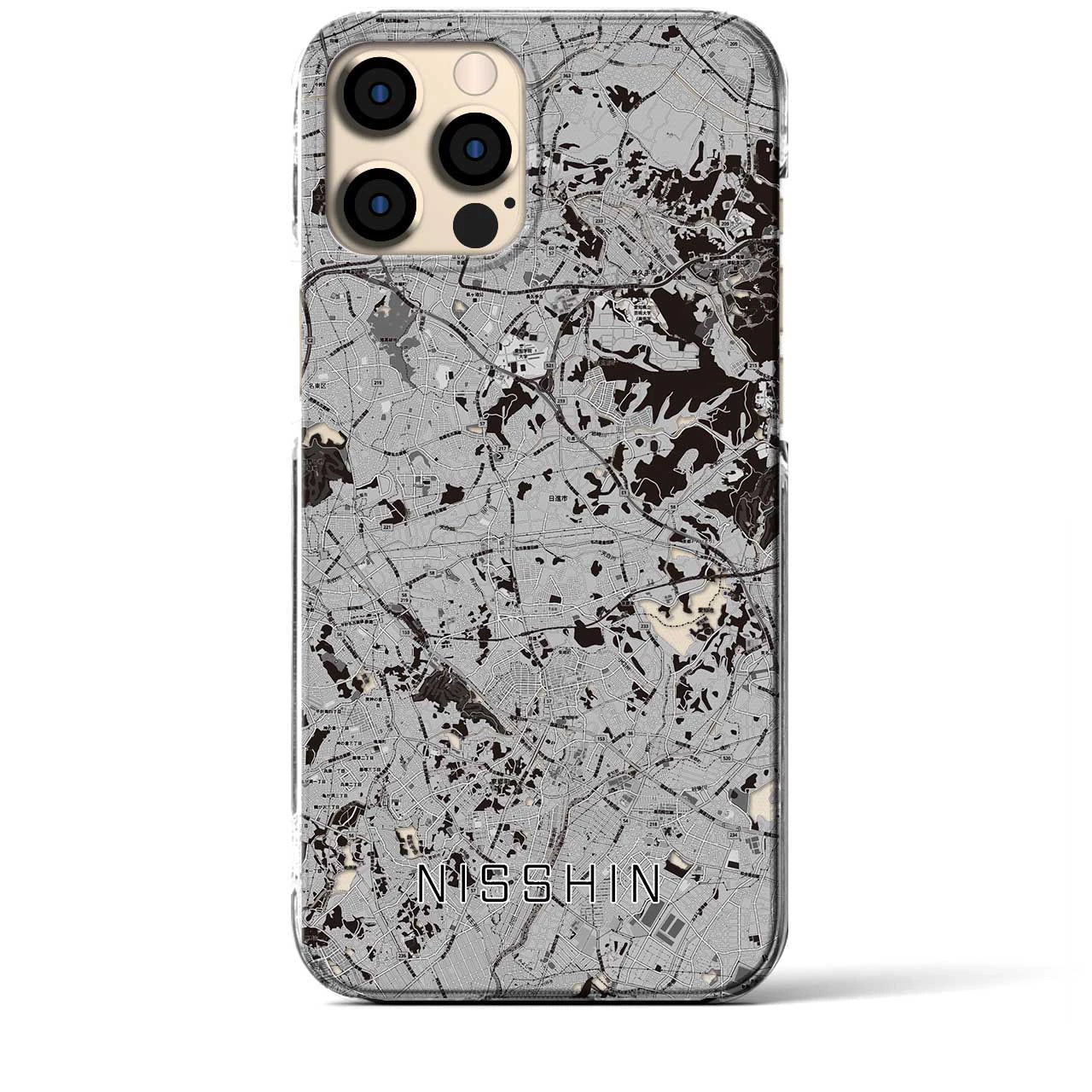 【日進(愛知県)】地図柄iPhoneケース(クリアタイプ)