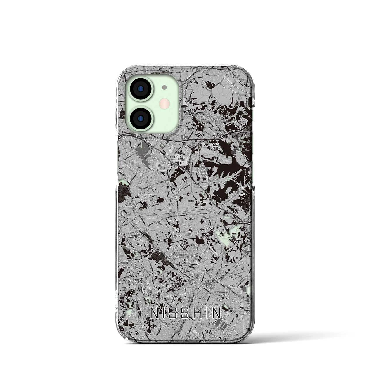 【日進(愛知県)】地図柄iPhoneケース(クリアタイプ)