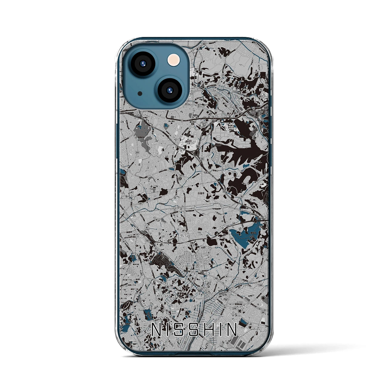 【日進(愛知県)】地図柄iPhoneケース(クリアタイプ)