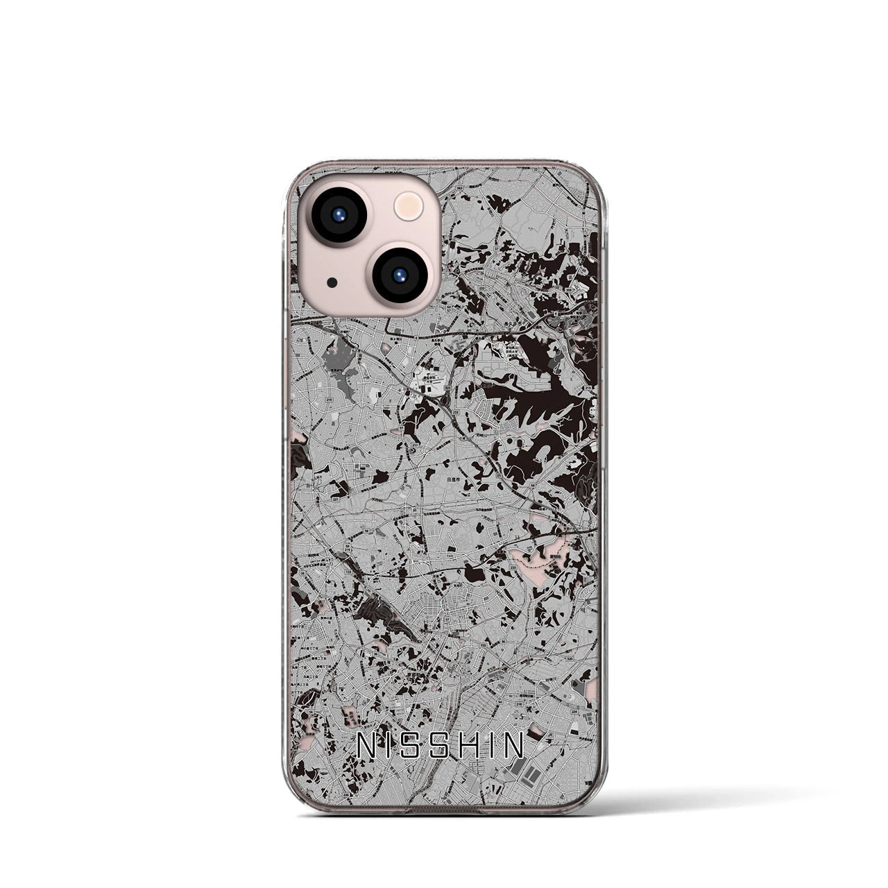 【日進(愛知県)】地図柄iPhoneケース(クリアタイプ)