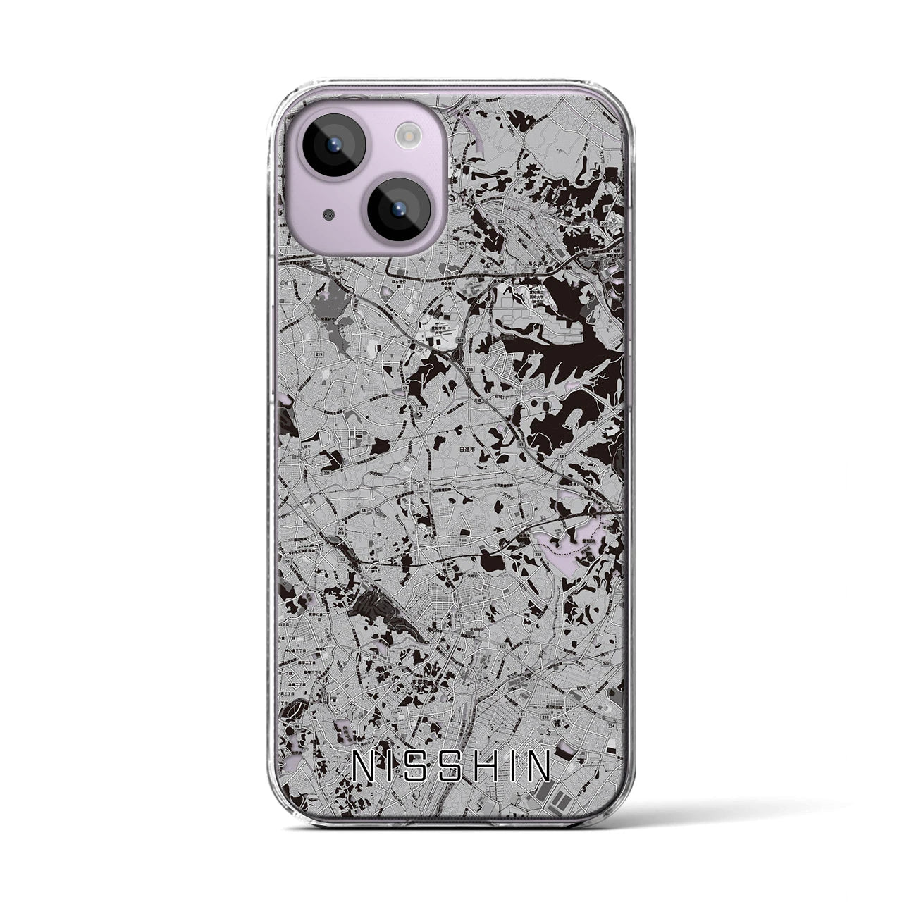 【日進(愛知県)】地図柄iPhoneケース(クリアタイプ)