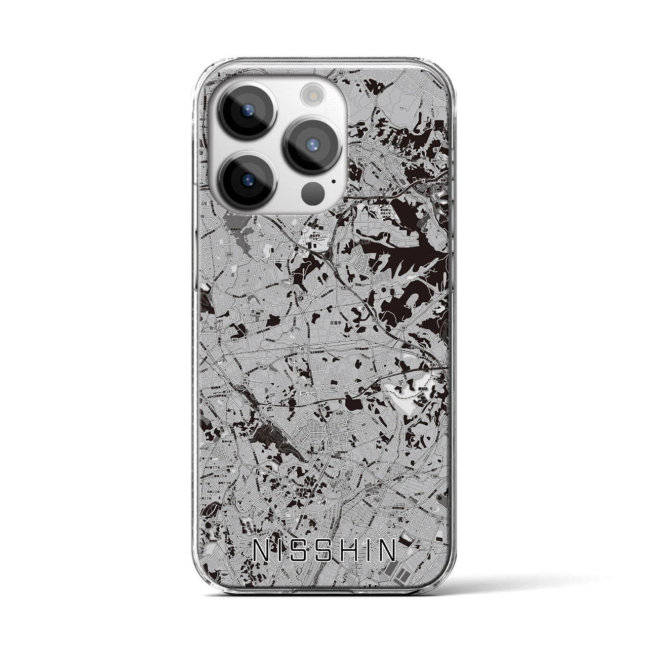 【日進(愛知県)】地図柄iPhoneケース(クリアタイプ)