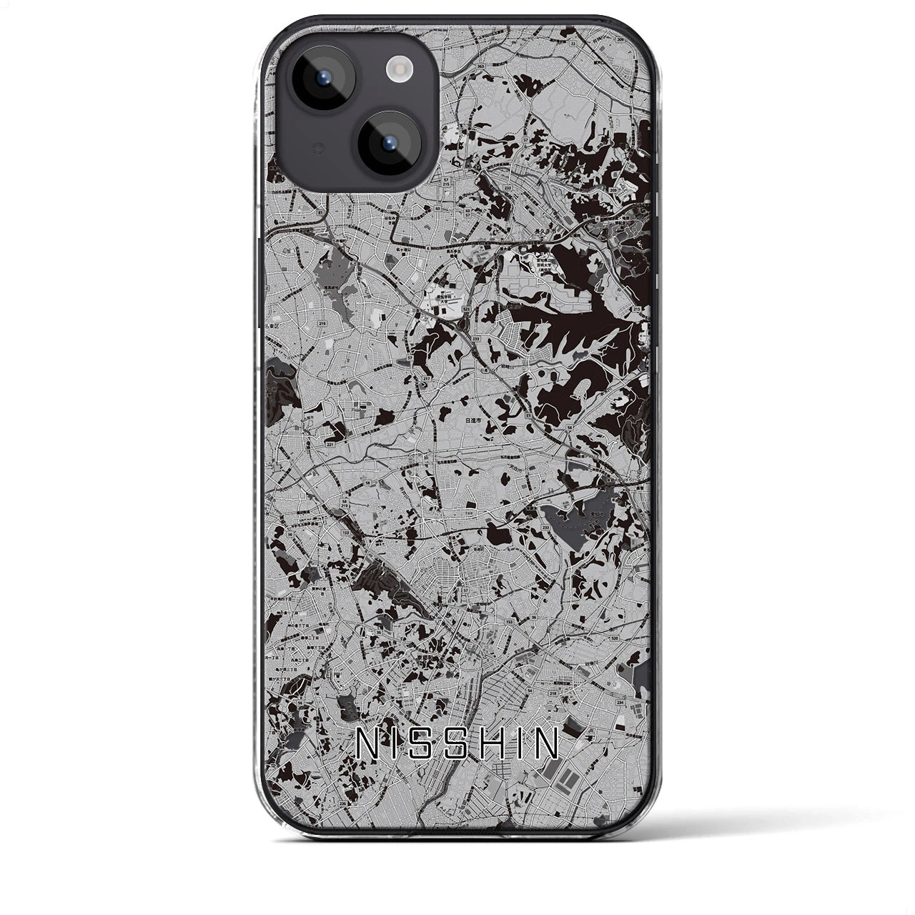 【日進(愛知県)】地図柄iPhoneケース(クリアタイプ)