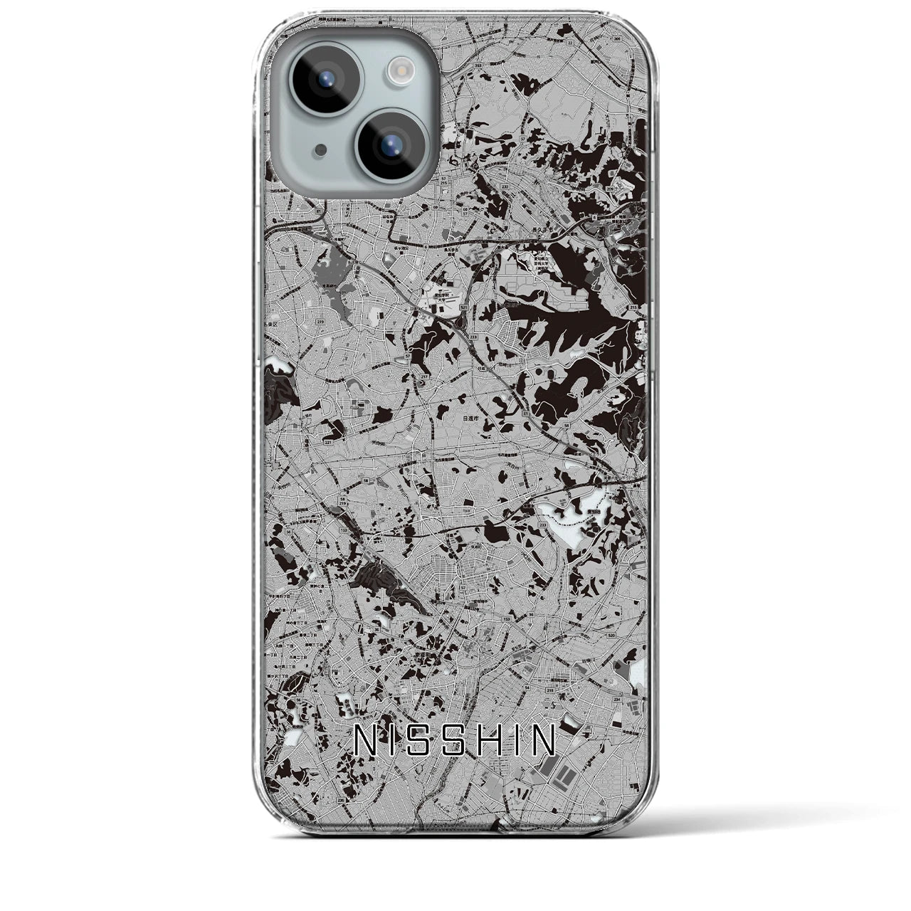 【日進(愛知県)】地図柄iPhoneケース(クリアタイプ)