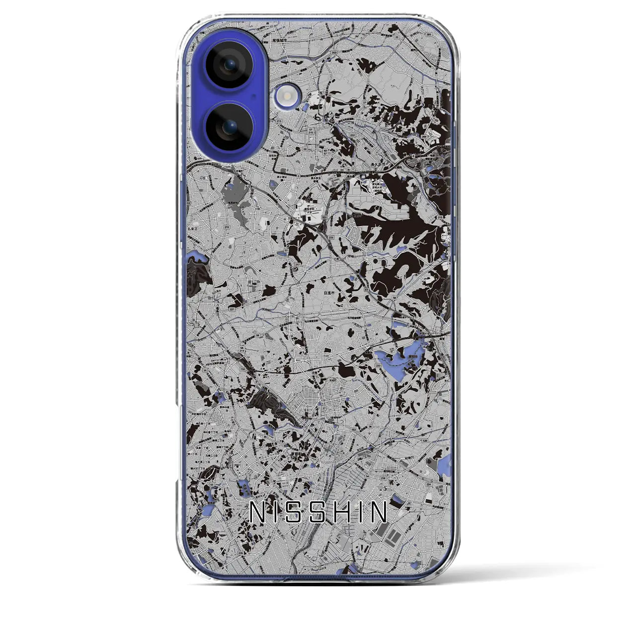 【日進(愛知県)】地図柄iPhoneケース(クリアタイプ)