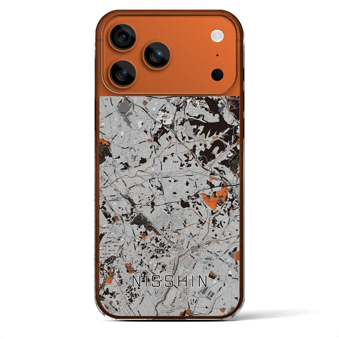 【日進(愛知県)】地図柄iPhoneケース(クリアタイプ)