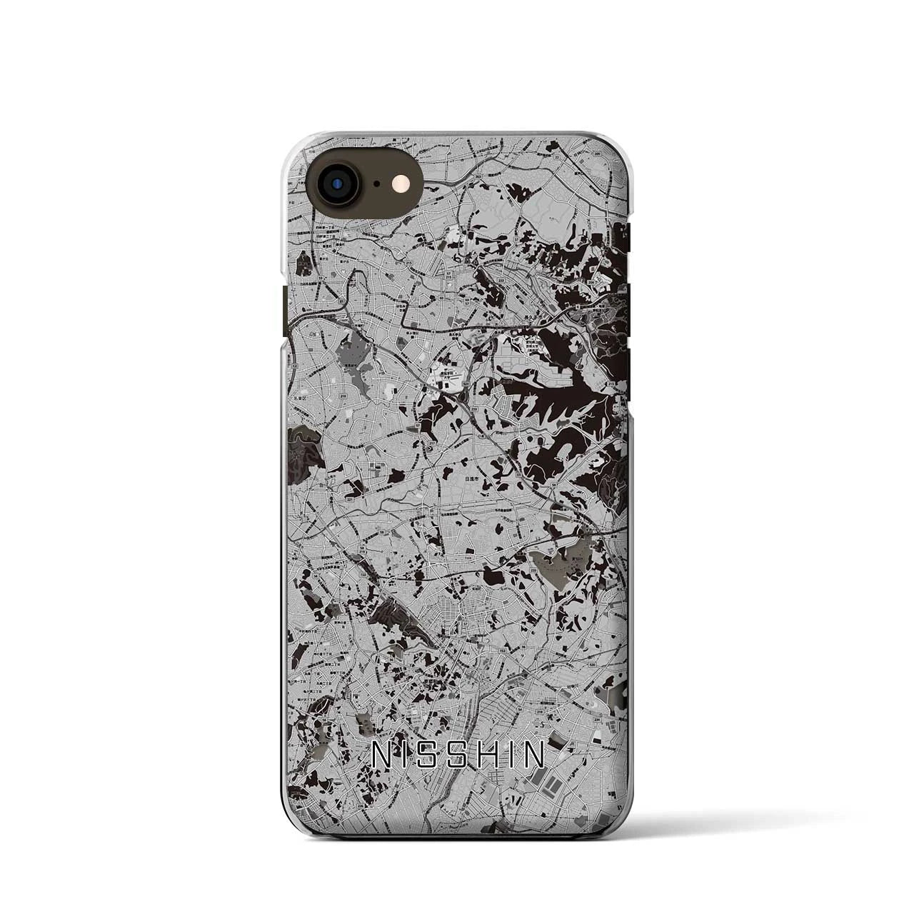 【日進(愛知県)】地図柄iPhoneケース(クリアタイプ)