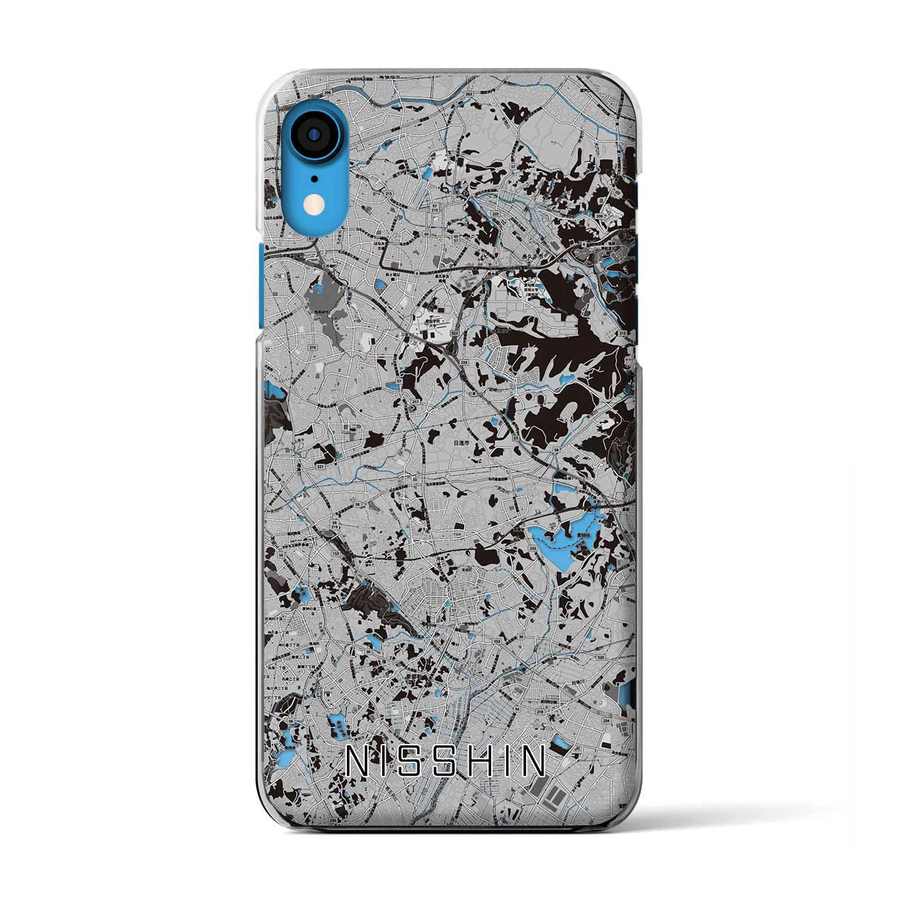 【日進(愛知県)】地図柄iPhoneケース(クリアタイプ)