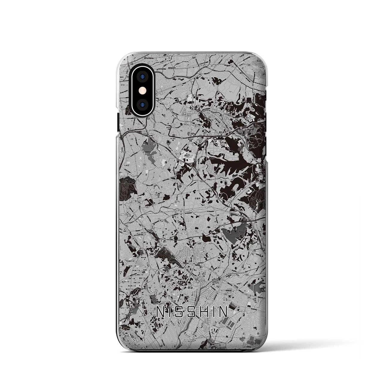 【日進(愛知県)】地図柄iPhoneケース(クリアタイプ)