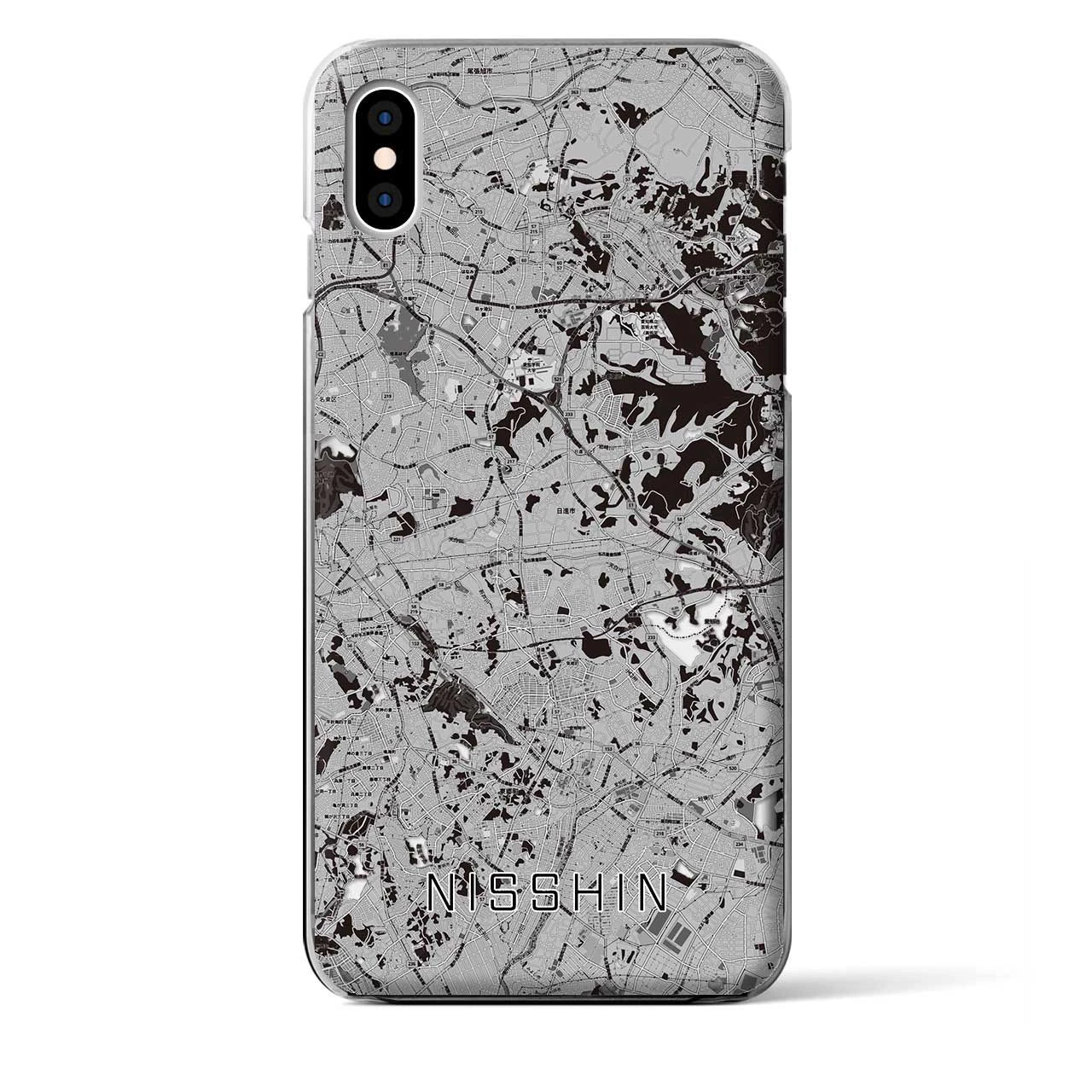 【日進(愛知県)】地図柄iPhoneケース(クリアタイプ)