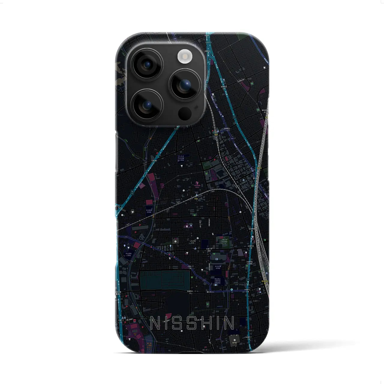 【日進(埼玉県)】地図柄iPhoneケース(バックカバータイプ)